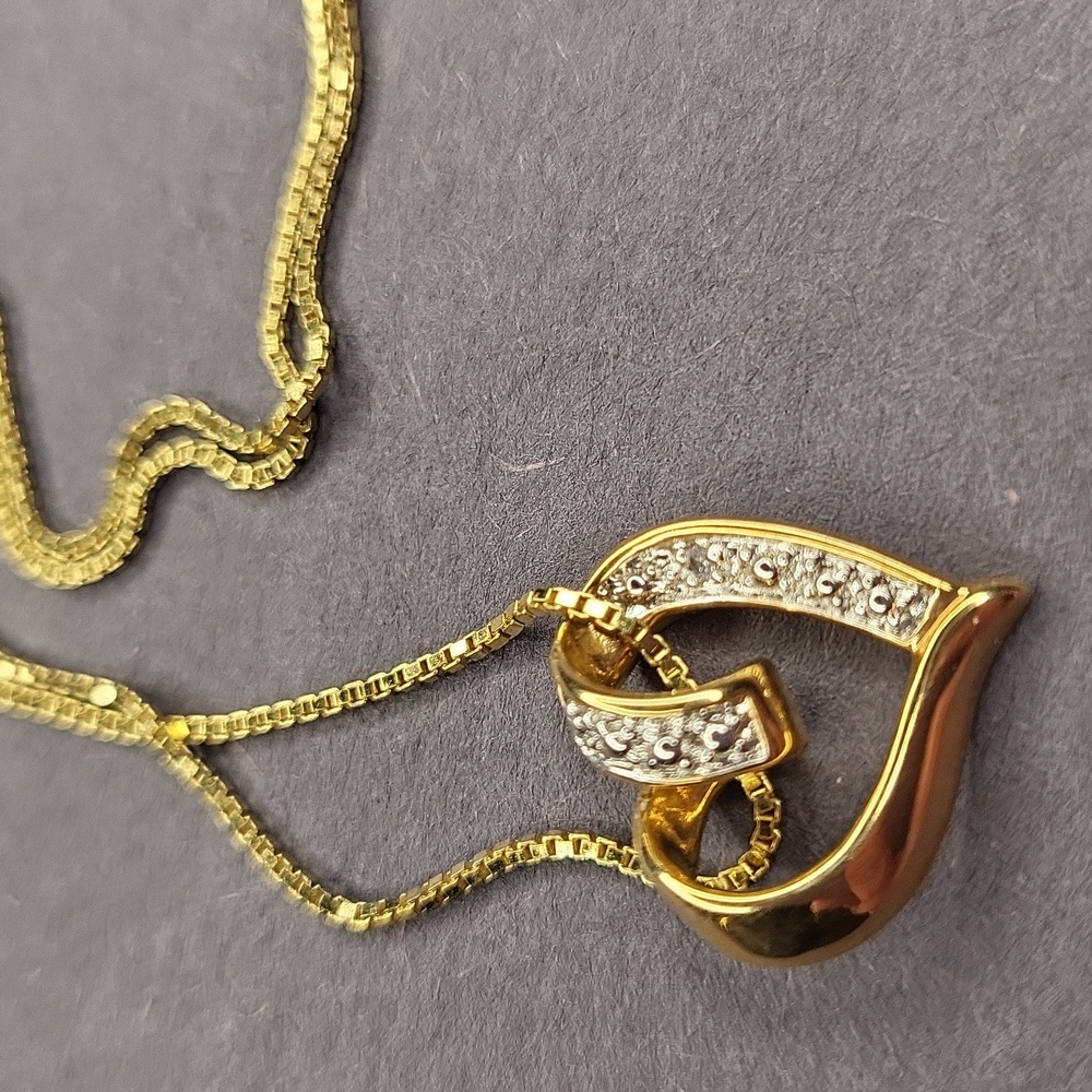 CZ Heart Pendant Necklace
